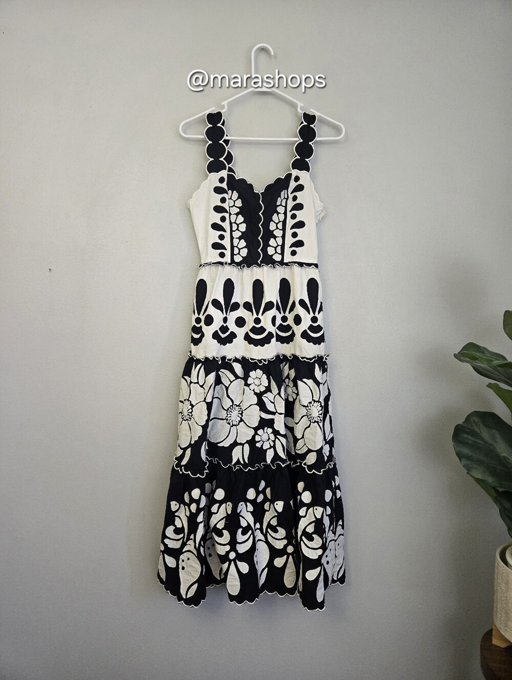 Farm Rio Tiered Floral Midi Dress - Picture 3 of 8